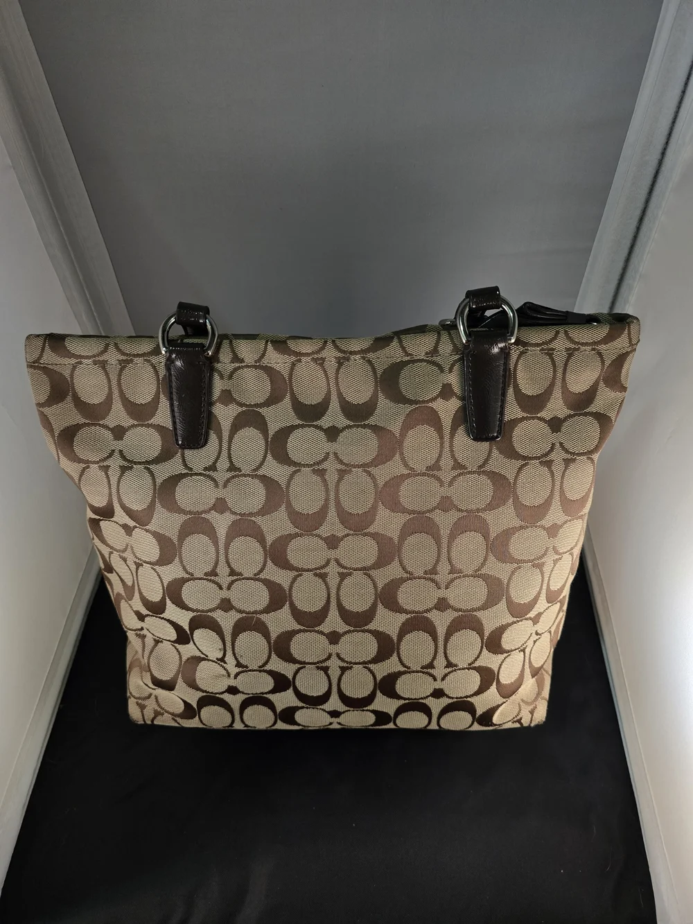 Coach Signature Canvas Tote Bag in Brown